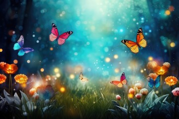 Obraz na płótnie Canvas butterfly on the meadow