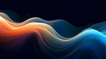 Technology abstract lines background and light effects, technology sense background