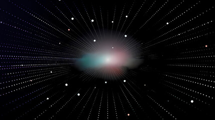 Obraz premium Technology abstract lines background and light effects, technology sense background