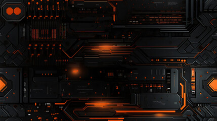 Abstract Orange high tech simple ui ux backround texture, gaming, online, computer. - Seamless tile. Endless and repeat print.	
