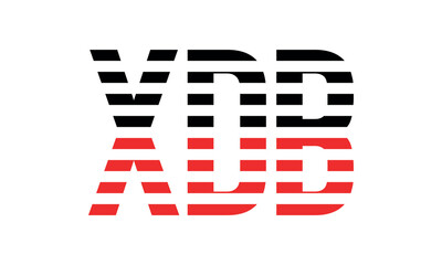 XDB three initial letter iconic line negative space minimal logo design vector template. monogram, abstract, wordmark, business, typography, minimalist, brand, company, flat, modern, unique, simple