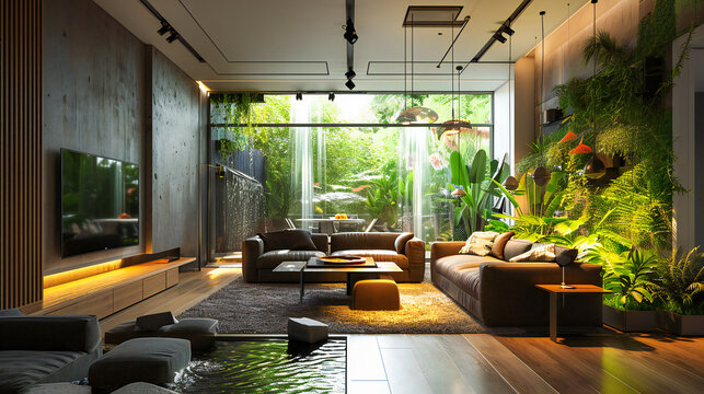 An eco-friendly apartament interior design