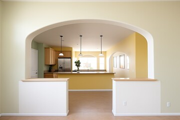Fototapeta na wymiar interior archways in a minimalist stucco home