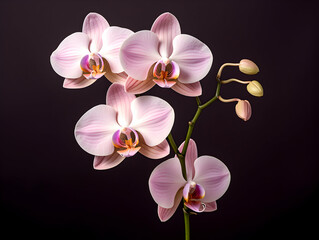 Naklejka na ściany i meble Orchid flower in studio background, single orchid flower, Beautiful flower images