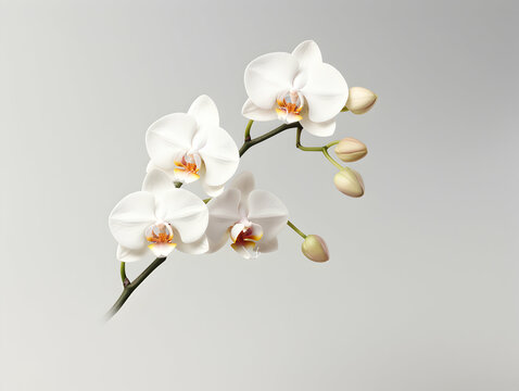 Orchid flower in studio background, single orchid flower, Beautiful flower images