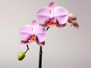 Obraz premium Orchid flower in studio background, single orchid flower, Beautiful flower images