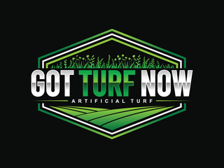 Turf Lawn And Garden Care Company Creative Design Element. Vector Grass And Tree Icon Set For Landscaping Company