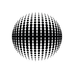 Halftone circles, halftone dot pattern