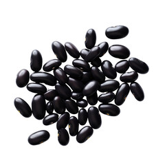 Black beans isolated on transparent background
