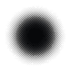 Halftone circles, halftone dot pattern