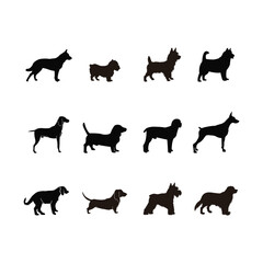 Dog collection - vector silhouette