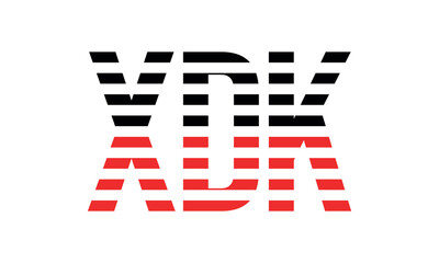 XDK three initial letter iconic line negative space minimal logo design vector template. monogram, abstract, wordmark, business, typography, minimalist, brand, company, flat, modern, unique, simple