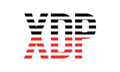 XDP three initial letter iconic line negative space minimal logo design vector template. monogram, abstract, wordmark, business, typography, minimalist, brand, company, flat, modern, unique, simple