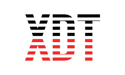 XDT three initial letter iconic line negative space minimal logo design vector template. monogram, abstract, wordmark, business, typography, minimalist, brand, company, flat, modern, unique, simple