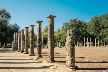 Ruins of the ancient city of Olympia, Greece