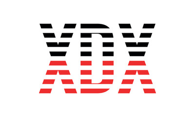 XDX three initial letter iconic line negative space minimal logo design vector template. monogram, abstract, wordmark, business, typography, minimalist, brand, company, flat, modern, unique, simple