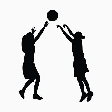 Basketball Female Silhouettes