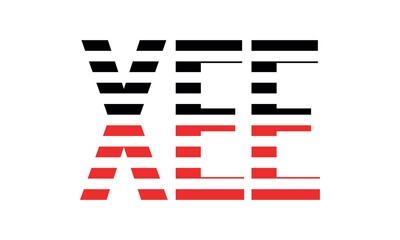 XEE three initial letter iconic line negative space minimal logo design vector template. monogram, abstract, wordmark, business, typography, minimalist, brand, company, flat, modern, unique, simple