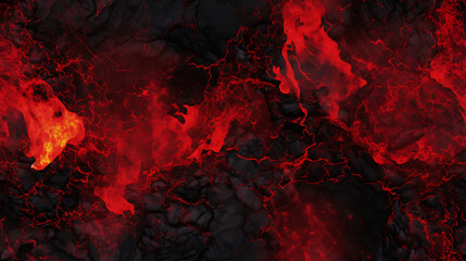 red and black background - burning lava flowing - Seamless tile. Endless and repeat print.