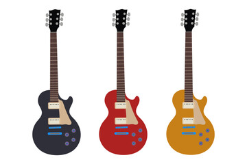 Electric guitar icon. Music instrument set vector ilustration.