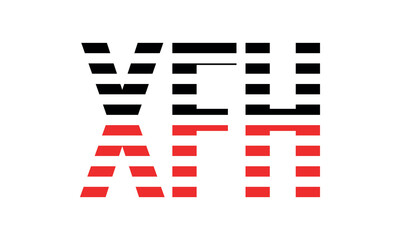 XFH three initial letter iconic line negative space minimal logo design vector template. monogram, abstract, wordmark, business, typography, minimalist, brand, company, flat, modern, unique, simple