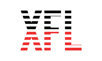 XFL three initial letter iconic line negative space minimal logo design vector template. monogram, abstract, wordmark, business, typography, minimalist, brand, company, flat, modern, unique, simple
