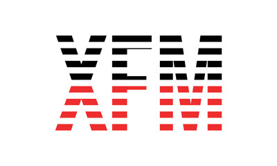 XFM three initial letter iconic line negative space minimal logo design vector template. monogram, abstract, wordmark, business, typography, minimalist, brand, company, flat, modern, unique, simple