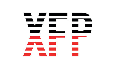 XFP three initial letter iconic line negative space minimal logo design vector template. monogram, abstract, wordmark, business, typography, minimalist, brand, company, flat, modern, unique, simple