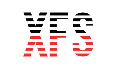 XFS three initial letter iconic line negative space minimal logo design vector template. monogram, abstract, wordmark, business, typography, minimalist, brand, company, flat, modern, unique, simple