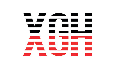 XGH three initial letter iconic line negative space minimal logo design vector template. monogram, abstract, wordmark, business, typography, minimalist, brand, company, flat, modern, unique, simple