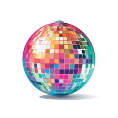 shiny disco ball - obrazy, fototapety, plakaty