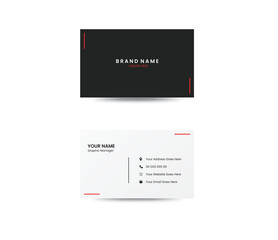 black and white business card design .