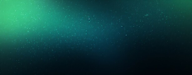 Fototapeta na wymiar Dark green blue glowing grainy gradient background