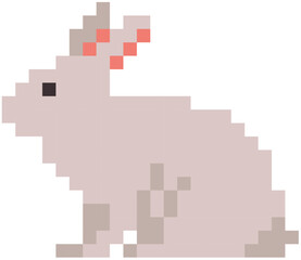 Obraz premium rabbit vector in pixels