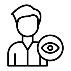 Eye Contact Line icon