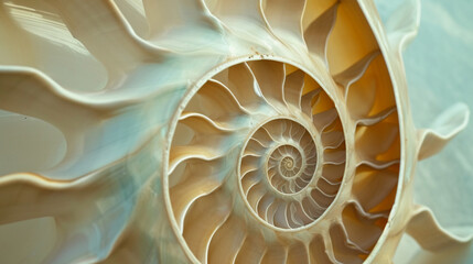 Nautilus Shell Stock Fibonacci Shell Footage Coral Golden Ratio Number Shell. Copy paste area for texture 