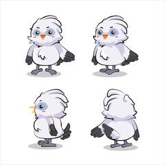 The cartoon mascot of the Garuda bird from Indonesia