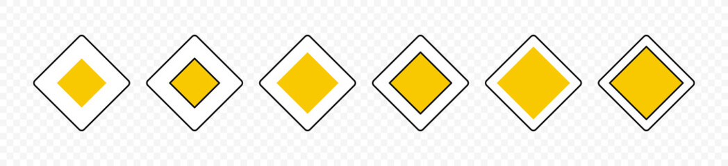 Priority road sign vector design - obrazy, fototapety, plakaty
