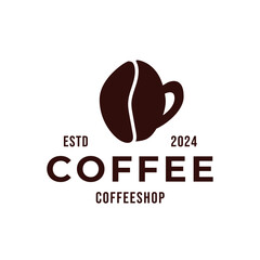 Coffee logo, suitable for coffee shop logo or product brand identity.