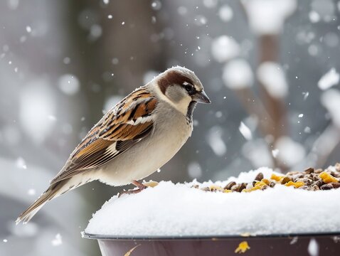 Discuss the importance of feeding birds during the winter months. 