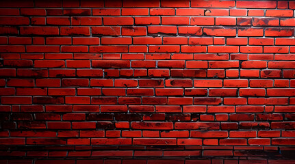 Dynamic red brick wall background.