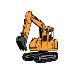 equipment logo excavator vector design