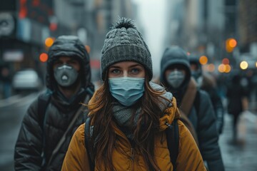 virus pandemic in the city