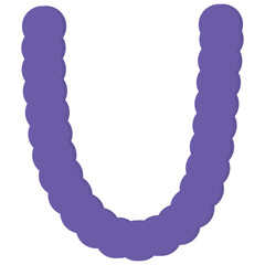 Obraz premium Purple letter u