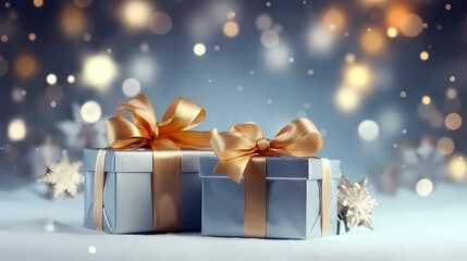 Gift box background with copy space for Christmas gifts, holiday or birthday