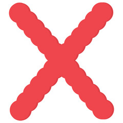 Red letter x