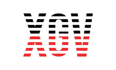 XGV three initial letter iconic line negative space minimal logo design vector template. monogram, abstract, wordmark, business, typography, minimalist, brand, company, flat, modern, unique, simple