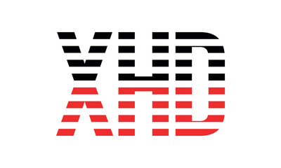 XHD three initial letter iconic line negative space minimal logo design vector template. monogram, abstract, wordmark, business, typography, minimalist, brand, company, flat, modern, unique, simple