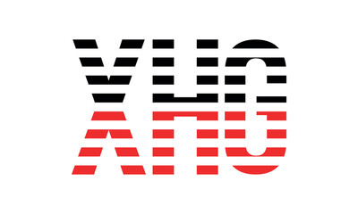 XHG three initial letter iconic line negative space minimal logo design vector template. monogram, abstract, wordmark, business, typography, minimalist, brand, company, flat, modern, unique, simple