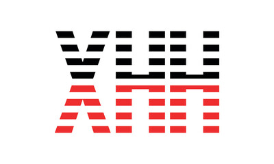 XHH three initial letter iconic line negative space minimal logo design vector template. monogram, abstract, wordmark, business, typography, minimalist, brand, company, flat, modern, unique, simple